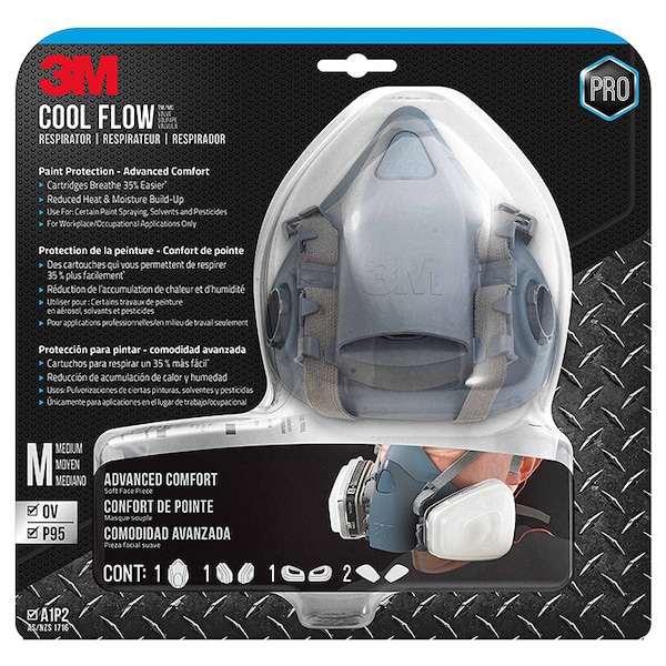 Medium Tekk Protection Cool Flow Professional Paint Respirator